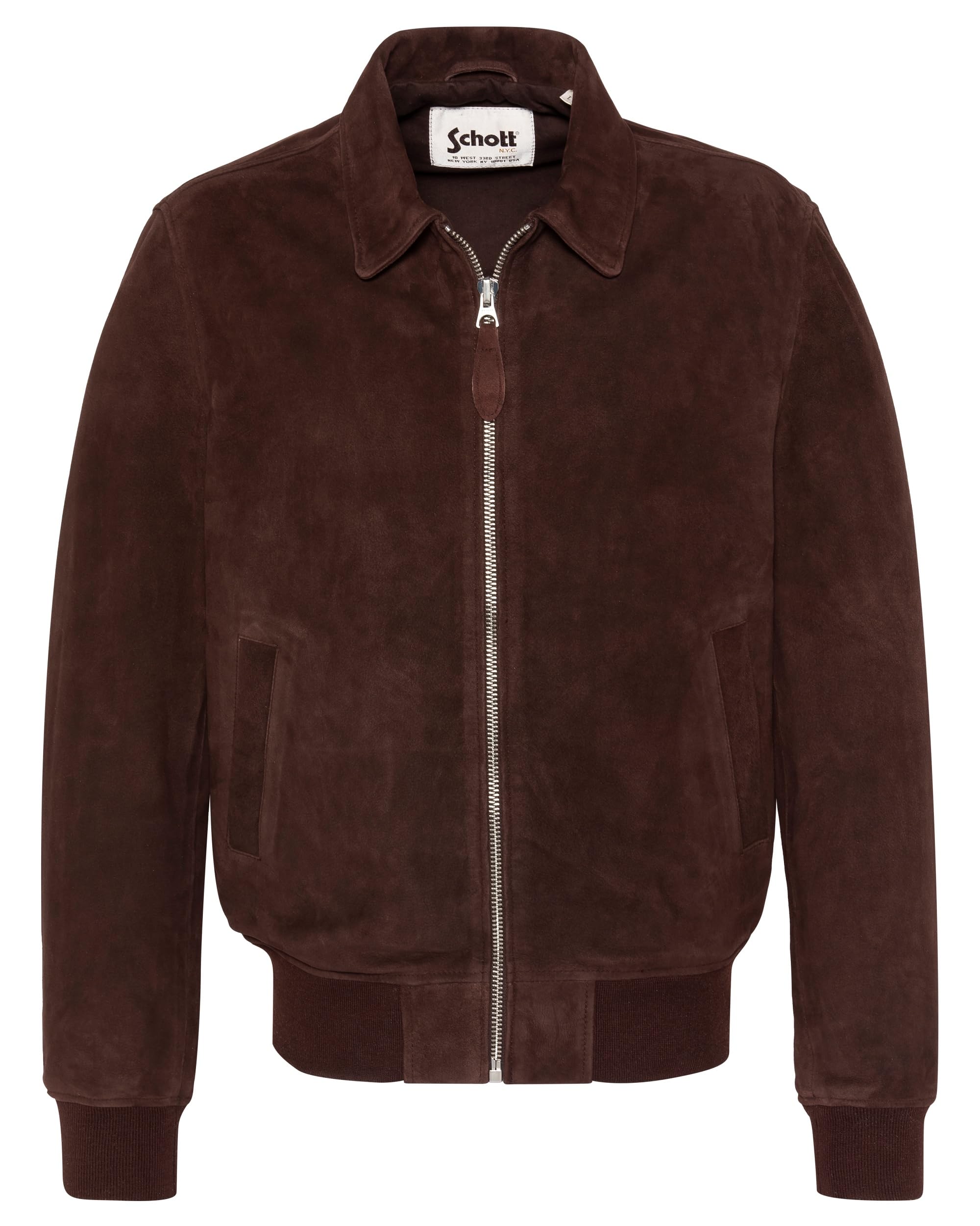 Schott NYC Lcflycitys-Dark Brown-XL Giacca, Marrone, Uomo