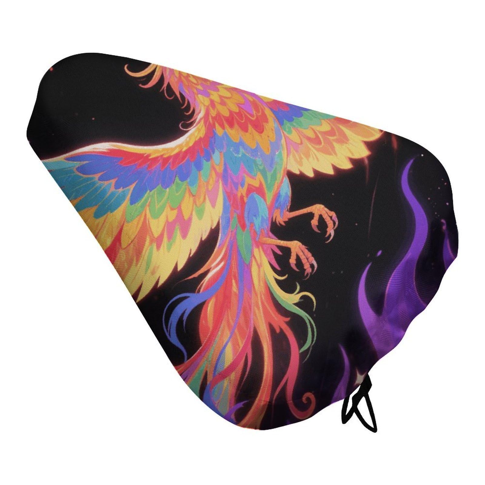Radiant Phoenix Bike Seat Cover - Waterproof Bike Seat Cushion for Women & Men, Comfort, Soft Bicycle Saddle Covers Universal Fit Road/Mountain/Spin Bikes with Drawstring