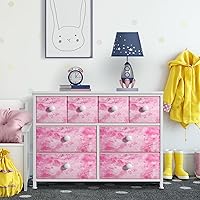 Vista 140 de Sorbus Cómoda con 8 cajones - Mueble para almacenar ropa para niño, para dormitorio, pasillo, clóset, oficina – Marco de acero, parte superior