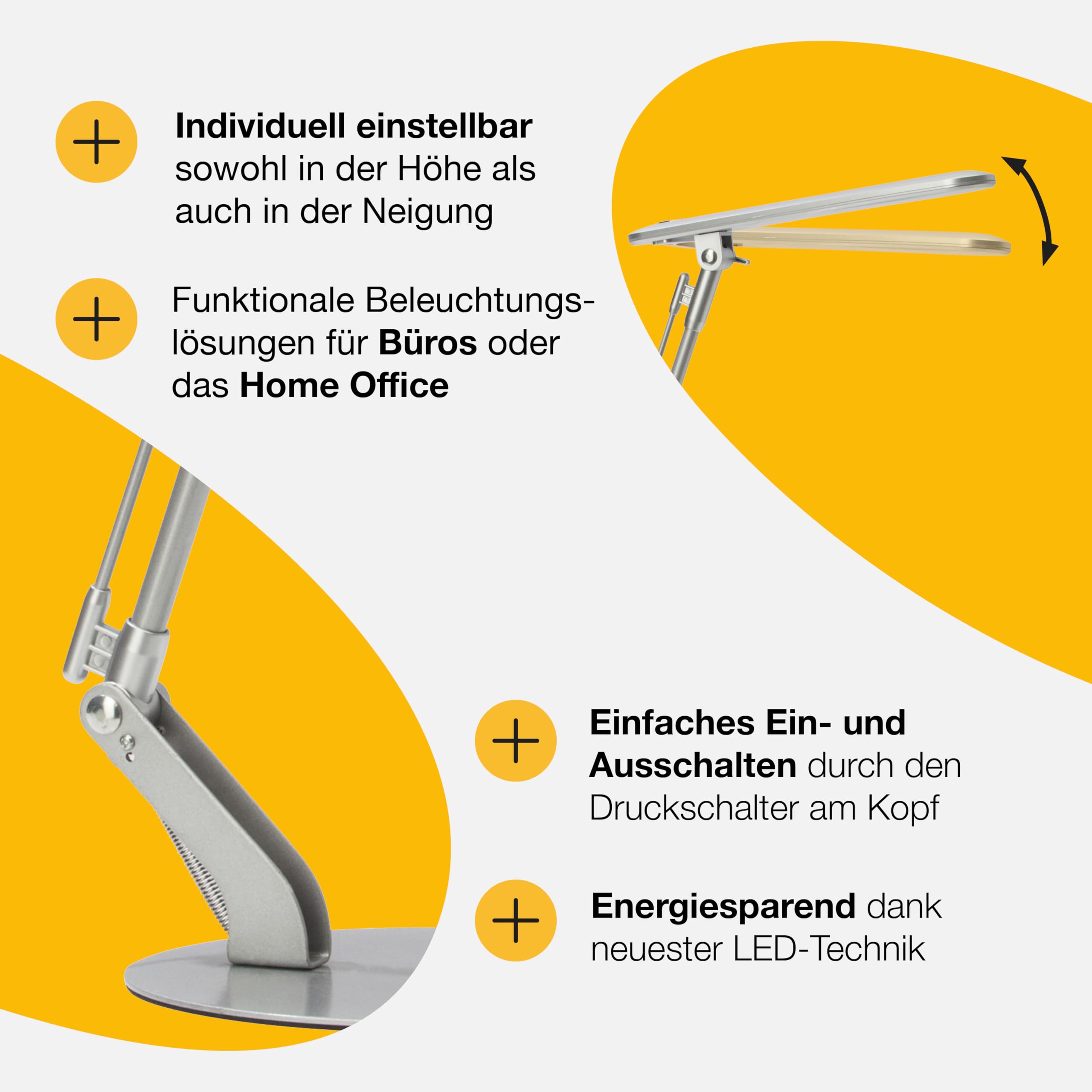 Brilliant, Lampada da scrivania, LED integrato, 6.0 Watt, 290 lumen
