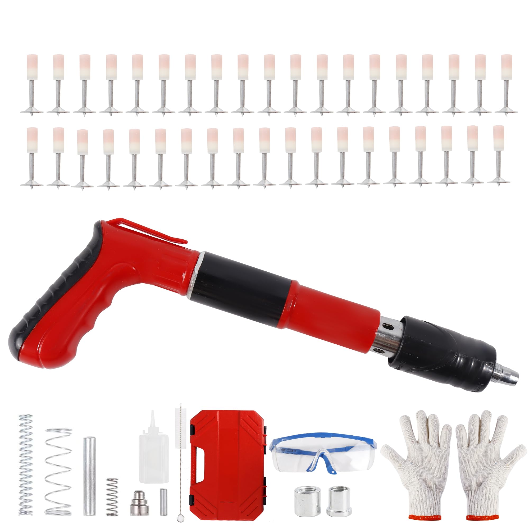 Concrete Nail Gun Kit, 5 Speed Adjustable Manual Steel Nail Concrete Nail Gun Kit, 5 Speed Adjustable Manual Steel Nail
