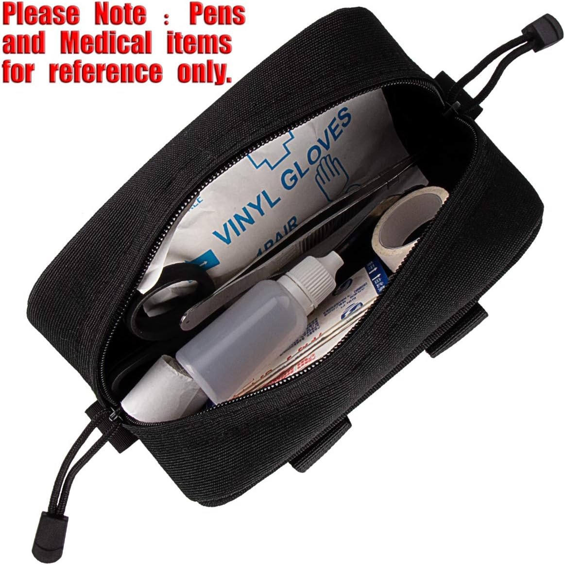 Eyeglasses Hard Shell Case Tactical Molle Zipper Sunglasses Carrying Case 1000D Nylon with Clip - Image 5