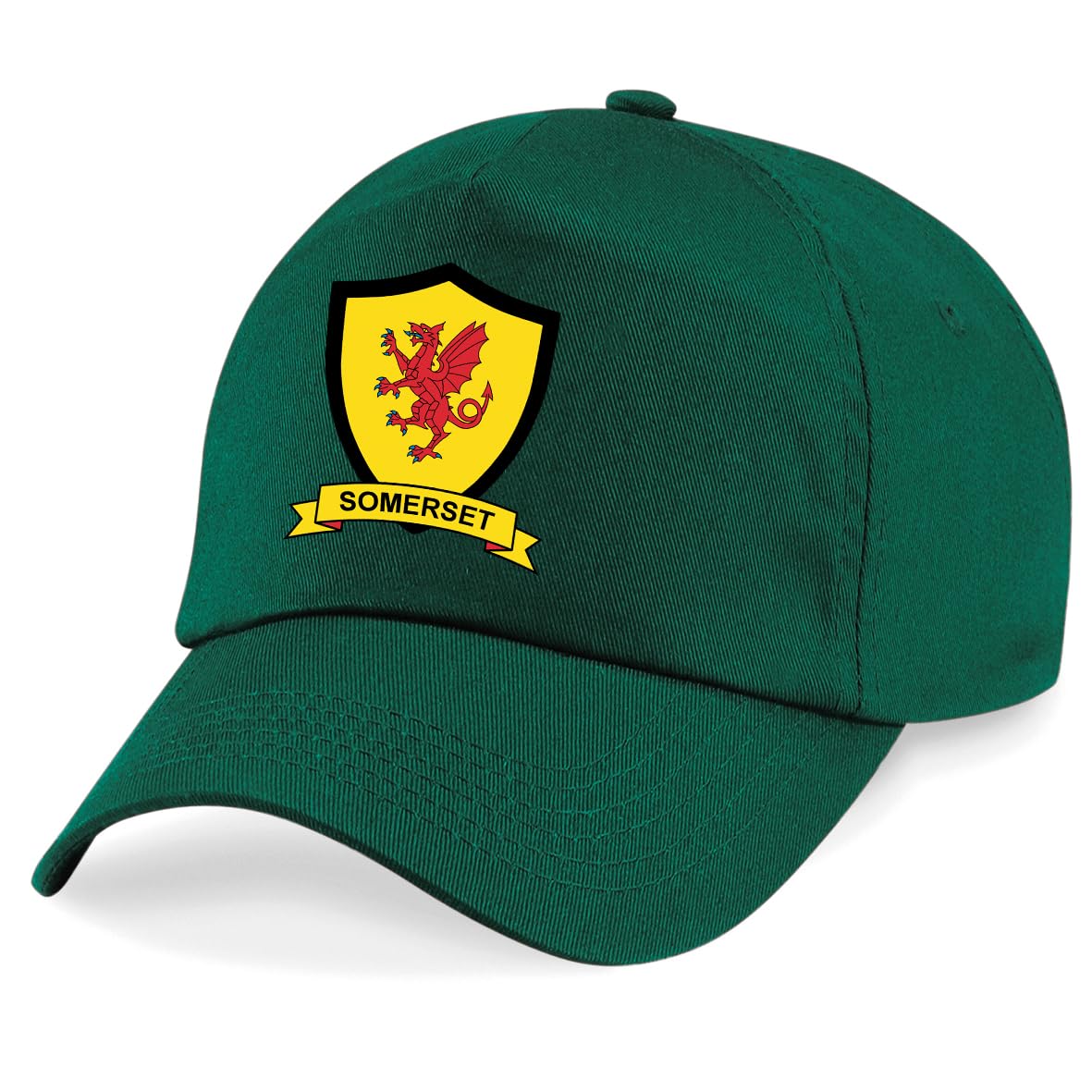 Psave Men's Green Somerset County Embroidered Baseball Cap Cricket Sport Your County Embroidery (Green)