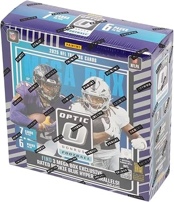 2025 Panini Donruss Optic Football Mega Trading Card Box (1 Autograph or Memorabilia Card Per Box)