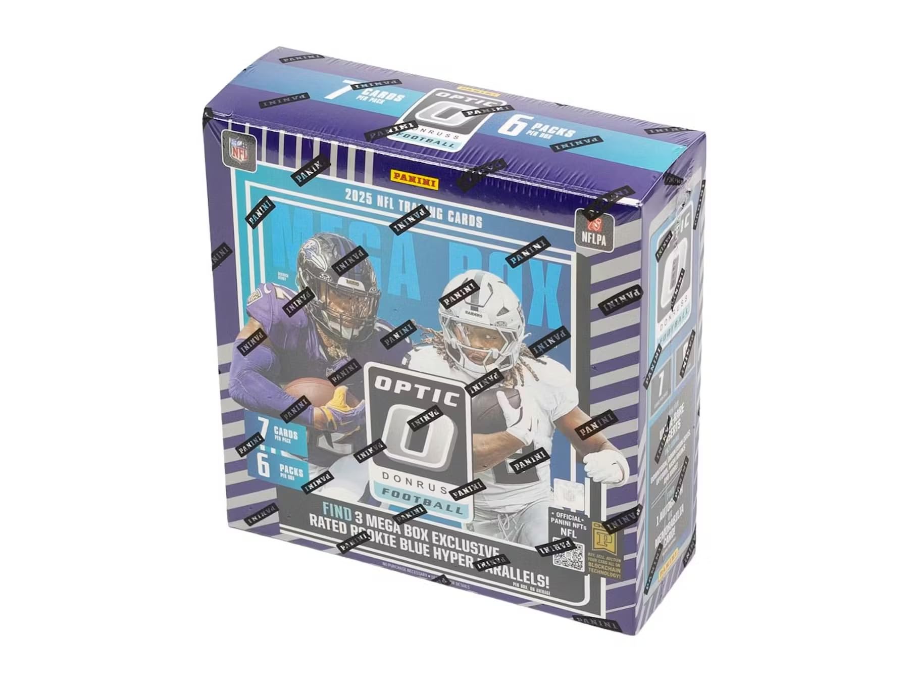 2025 Panini Donruss Optic Football Mega Trading Card Box (1 carta autografo o memorabilia per scatola)
