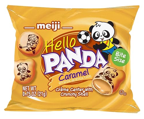 Miniatura 4 de Meiji Hello Panda - Galletas rellenas de crema de caramelo, 6 onzas, paquete de 8, 64 bolsas en total, galletas del tamaño de un bocado con