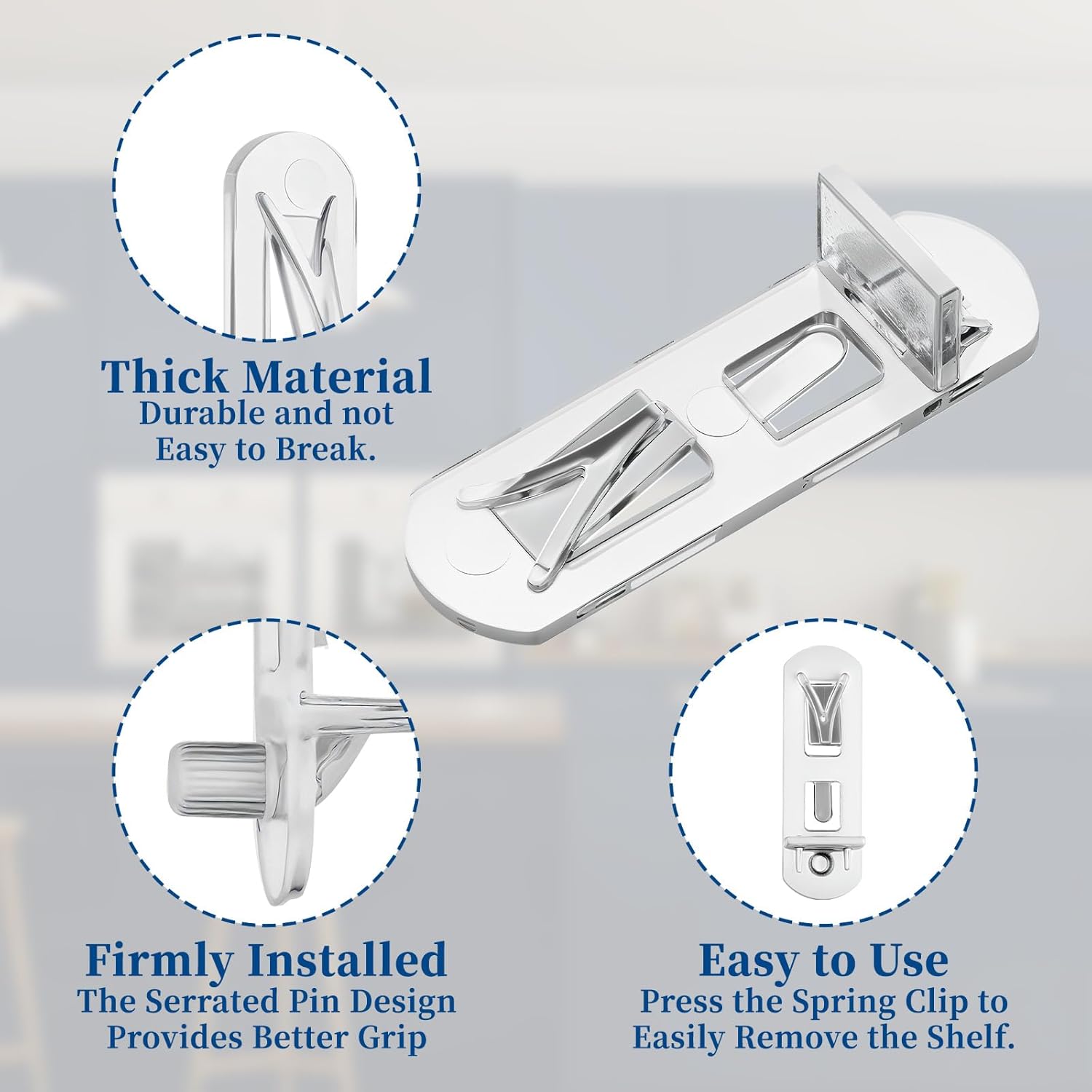 Shelf Support Peg 30PCS Clear Plastic Locking Cabinet Shelf Clips Support Pin for 5mm Diameter Hole and 25/32inch Shelves,Self-Locking Bracket Clips