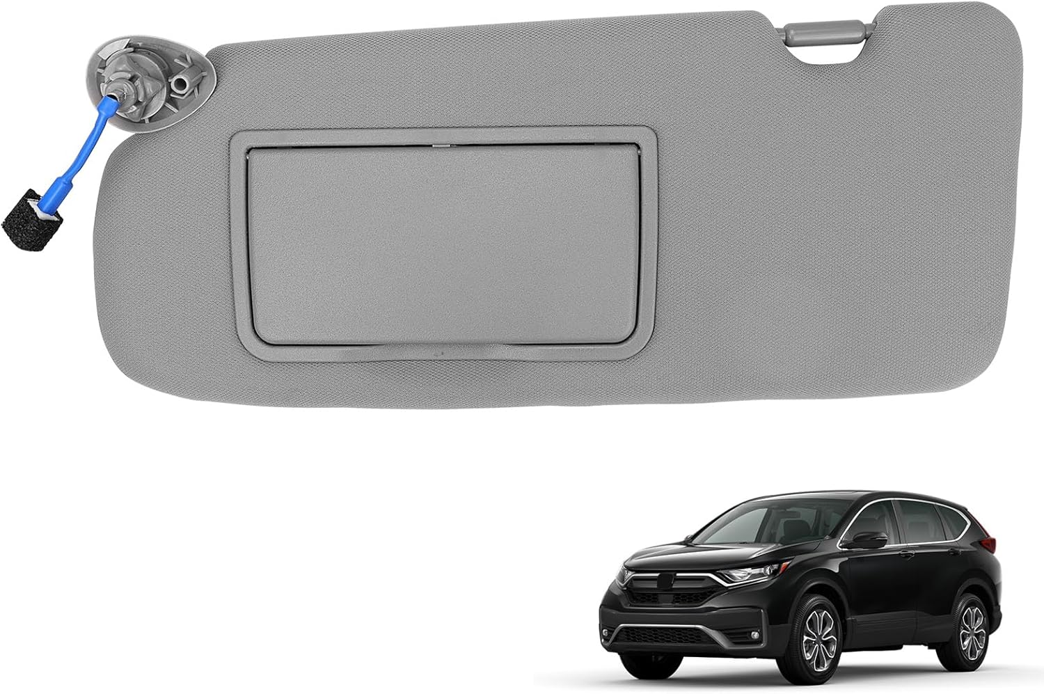 Gray Driver Left Side Sun Visor Compatible with Honda CRV 2017 2018 2019 2020 2021 2022 Sunshade Number 83280TLAA12ZA