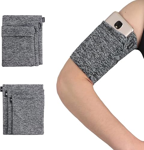 Miniatura 12 de Brazalete pequeño para llaves de teléfono celular, auriculares, Airpod con bolsillo oculto, funda protectora para teléfono, bolsillo para