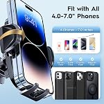 Phone Holder Car, [Upgraded Suction & Locking Design] Long Arm Universal Phone Mount for Car Dashboard Windshield Vent, Hands Free Cell Phone Support Compatible with All Mobile Phones