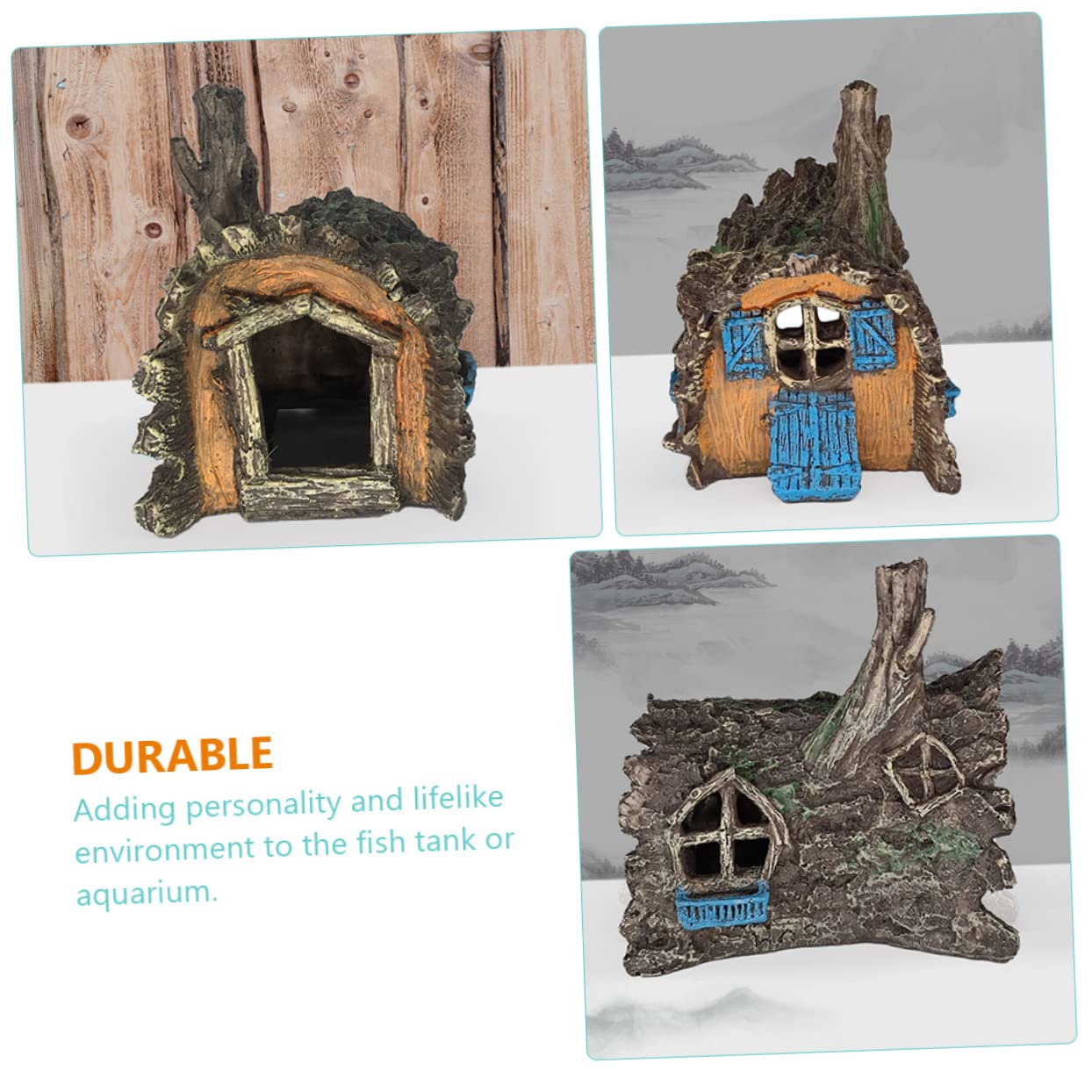 Happyyami 4piezas Refugio Decorativo para Camarones y Peces Casa Escondite para Acuarios Adorno Natural De Árbol Accesorios para Peceras y Acuarios Decoración Acuática Vividamente