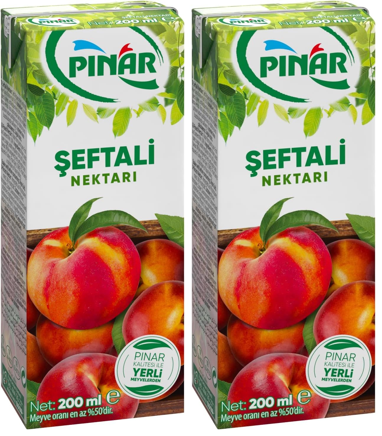 PINAR MEYVENEKTARI ŞEFTALİ 200ML 2li paket