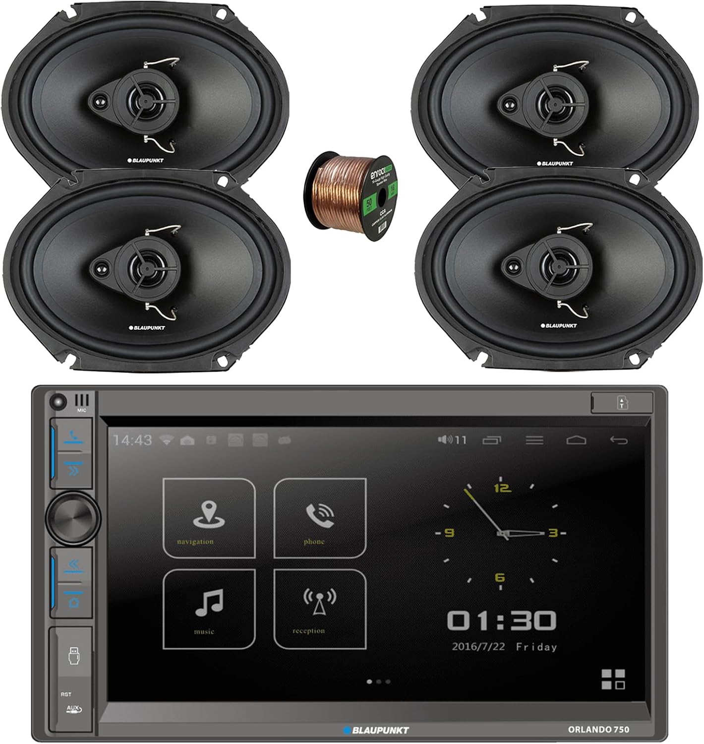 Blaupunkt Orlando 750 con pantalla táctil 6.9" y Bluetooth