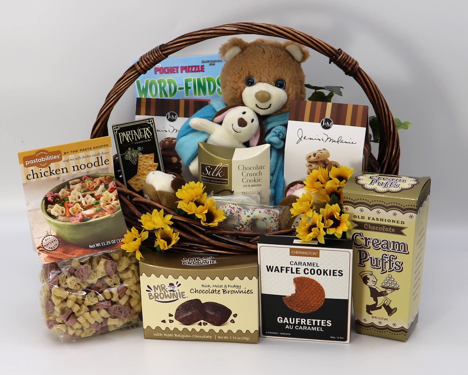 ''Beary Special Get Well Wishes'', with Bounce Back Jack - A Get Well Gift Baket With 15" Plush Bear & Sweet Snacks To Recover With, 7 lb