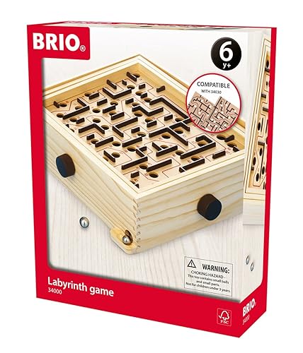 BRIO 34000 Labyrinth Game - Classic Mind-Challenging Maze | Enhances