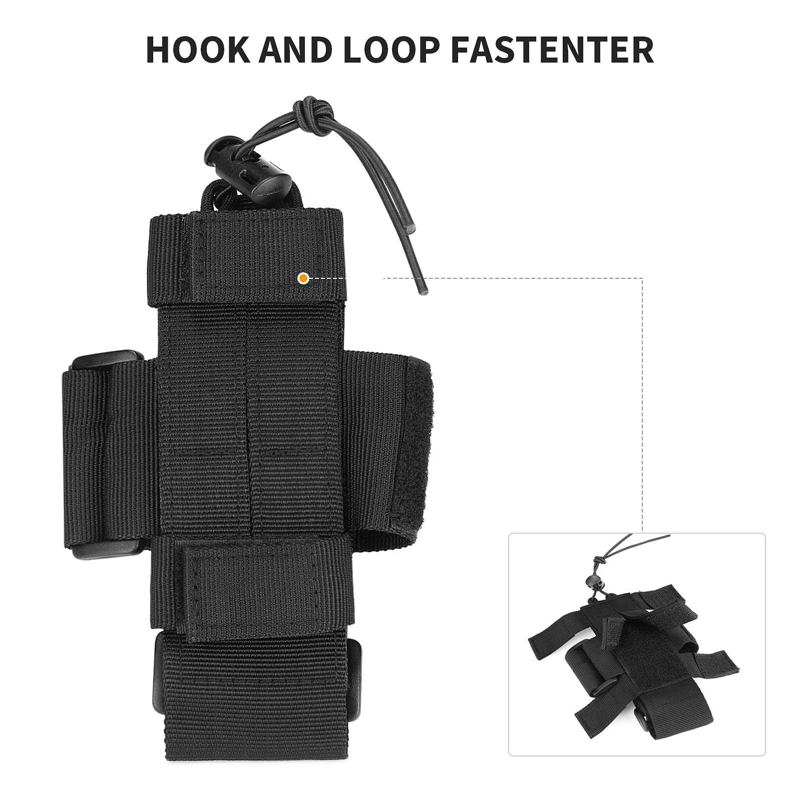 Pochette Tactique Pour Talkie-Walkie - Sac Ceinture Nylon - Noir - Compatible Radio Portable