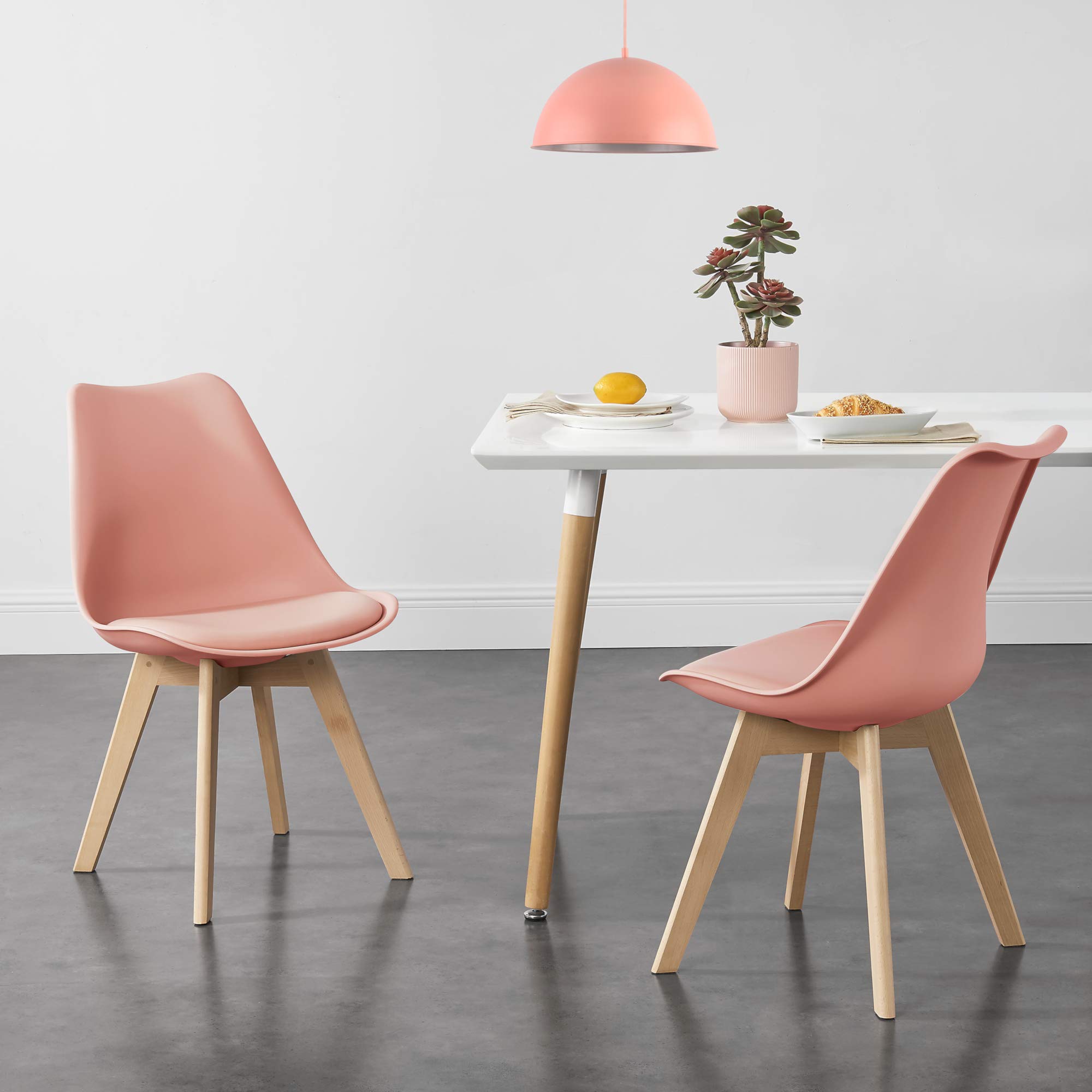 Lot de 2 chaises de salle à manger Kleedorf noir [en.casa