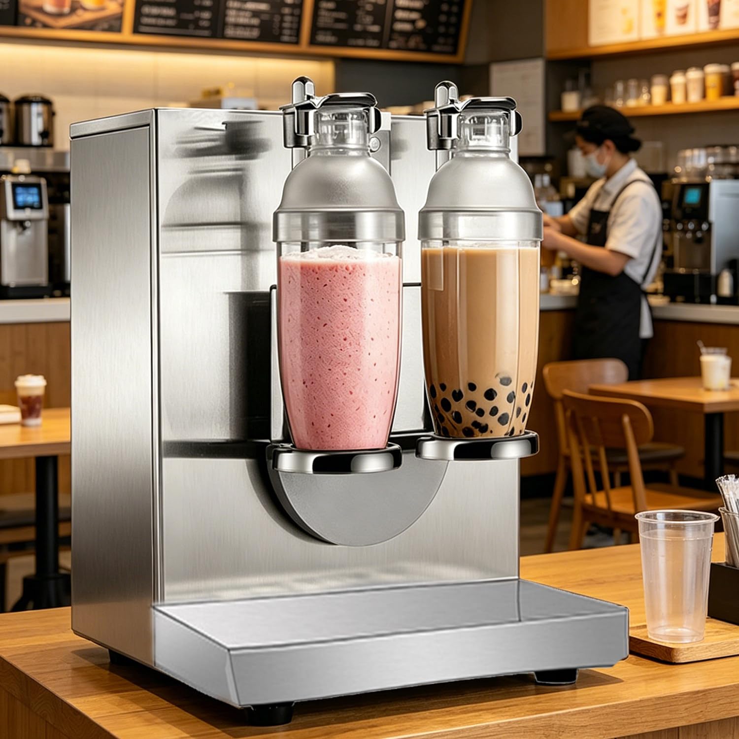 Qiang Automatic Double Frame Coffee Juice Shaker Machine for Small Cafe Use