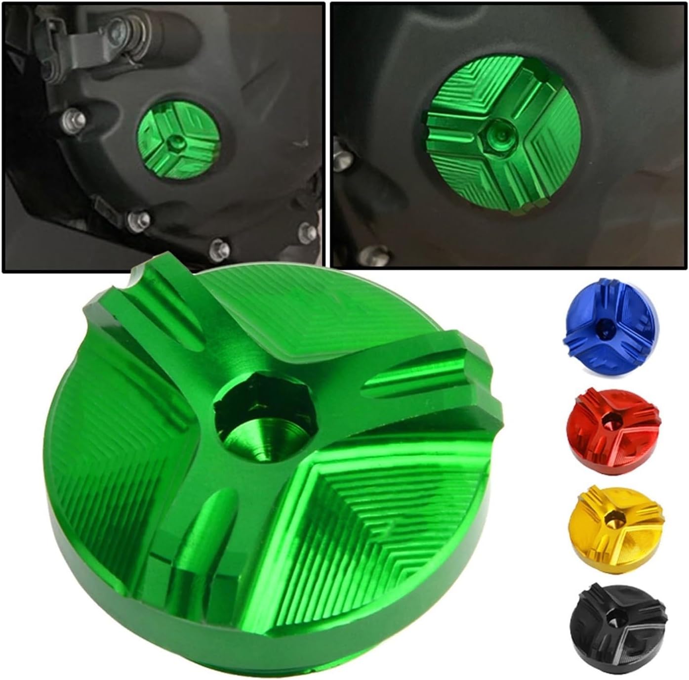 Motorcycle Engine Oil Cap Motorcycles CNC Aluminum Front Rear Brake Fluid Reservoir Cover&Oil Filler Cap Replacement For Ya Ma Ha FZ1 FA ZER FZ 1 2006-2015(Black)