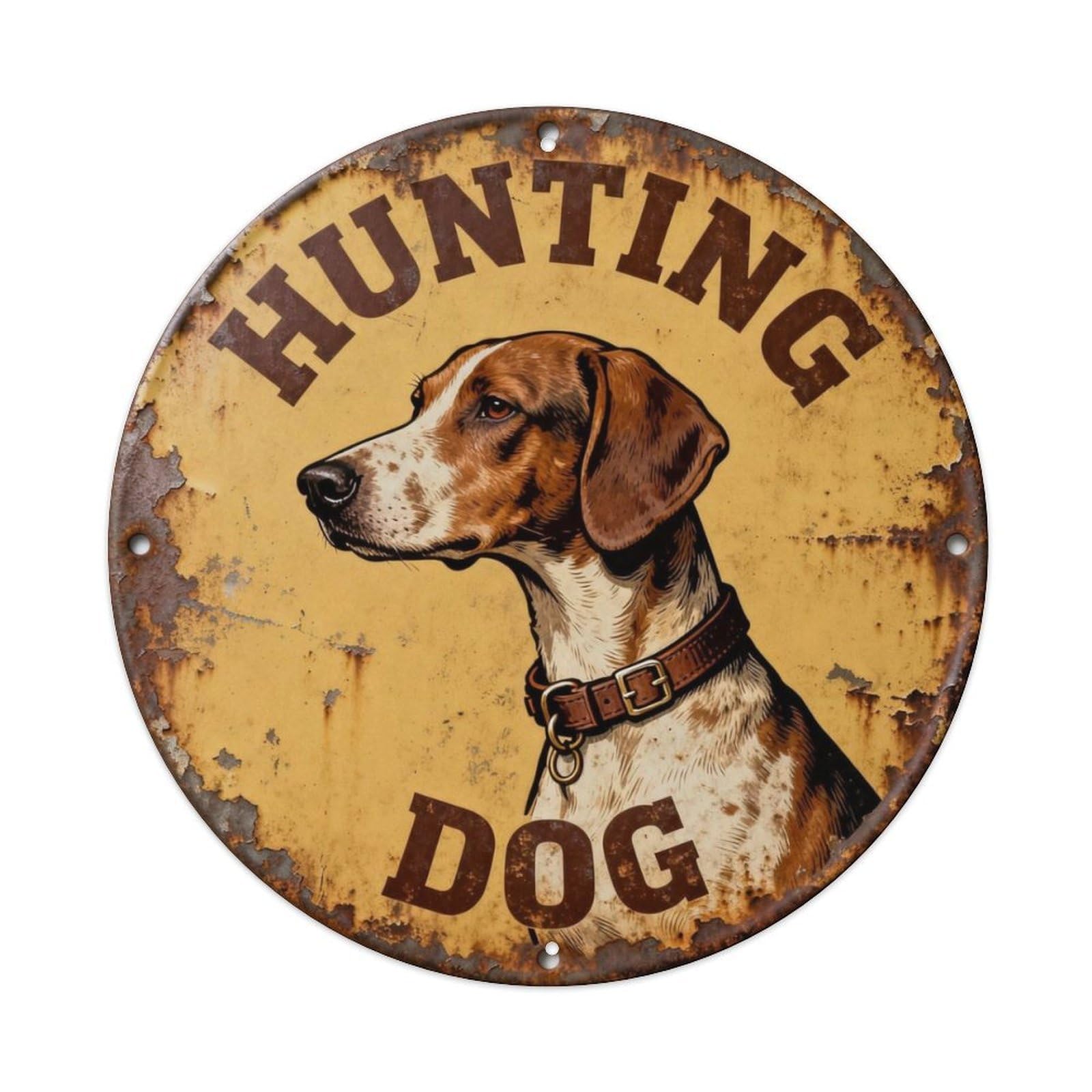 Hunting Dog Metal Tin Sign Plaque