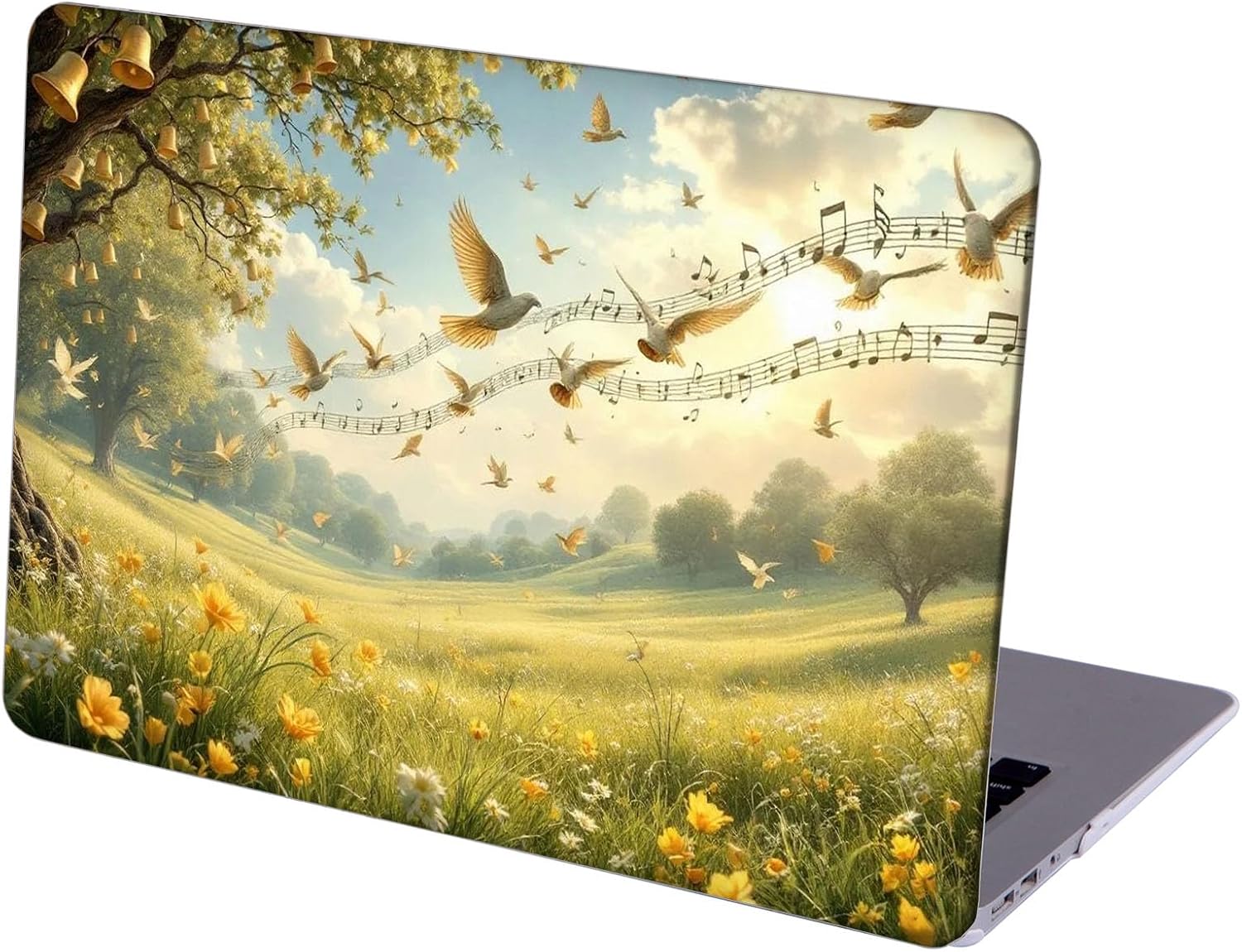Compatible with MacBook Neo 13-inch, Hard Shell Case with Keyboard Cover and Screen Protector (A3404 A18 Pro chip, 2026 Release) - Music Note MC21370