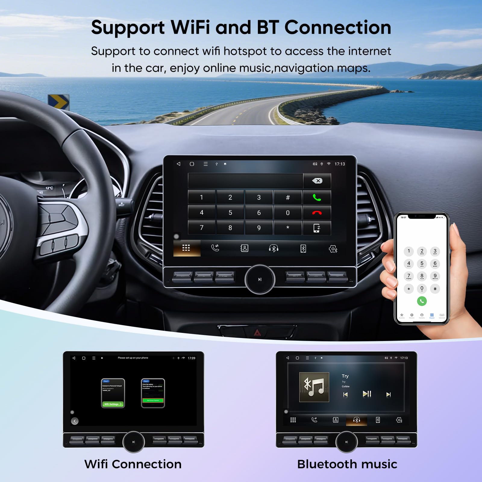 b>Android</b> <b>15</b> <b>Car</b> <b>Radio</b> QLED <b>GPS</b> Navigation Multimedia <b>Player</b