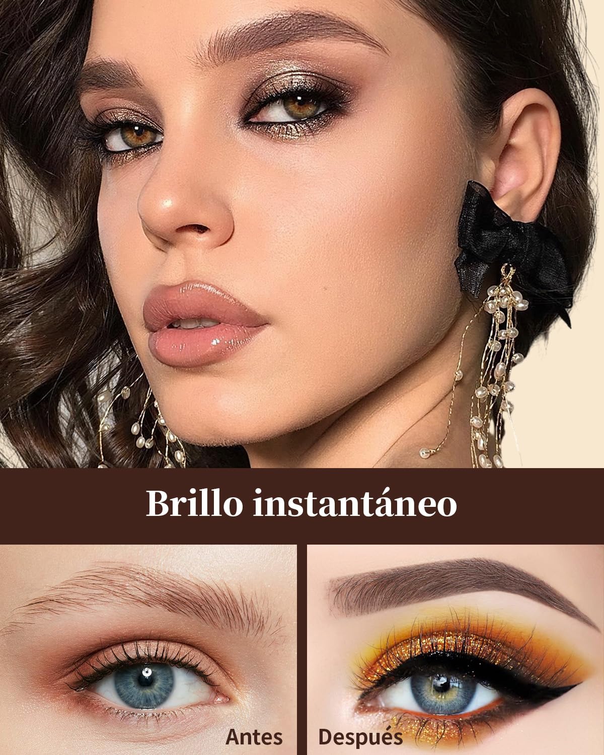 EIGSHOW Cepillo para cejas en ángulo de doble punta, para definir cejas delineador ojos pestañas, Maquillaje de Ojos