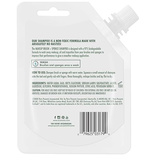 Miniatura 11 de Limpiador de brochas y esponjas de maquillaje EcoTools, tamaño de prueba, 3.4 onzas líquidas, paquete de 2.