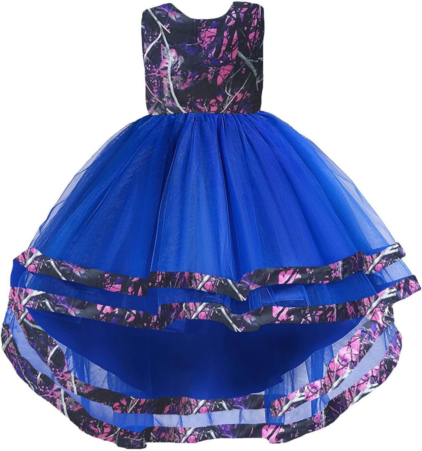 YINGJIABride Princess Birthday Party Dress High Low Flower Girl Dresses  Muddy Camo