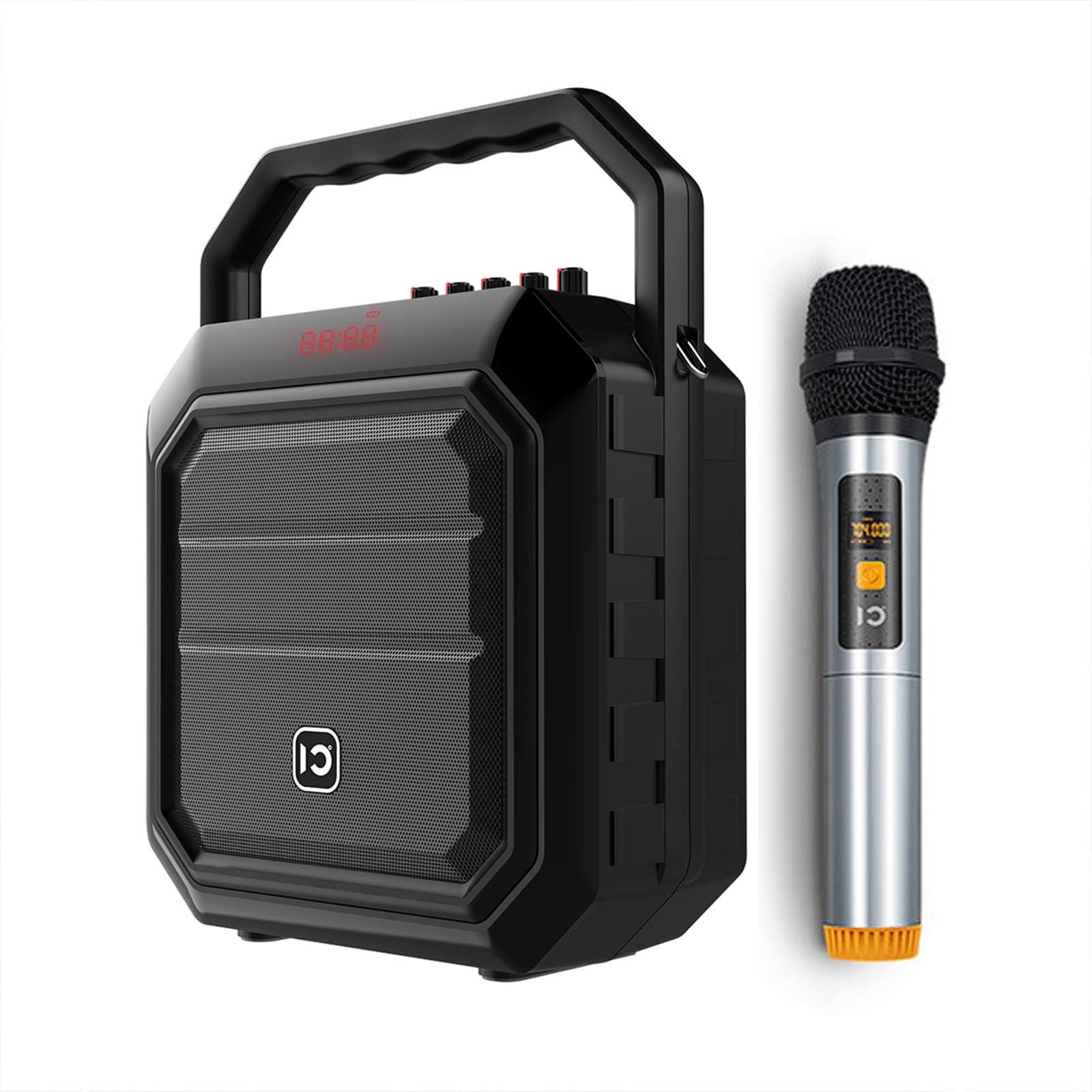 Portable Voice Amplifier Pa System Wireless Handheld Microphone with Speaker Sound Amplification Megaphone Karaoke Player Amp for Meeting, Presentation, Wedding, BBQ, Outdoor Activities, etc