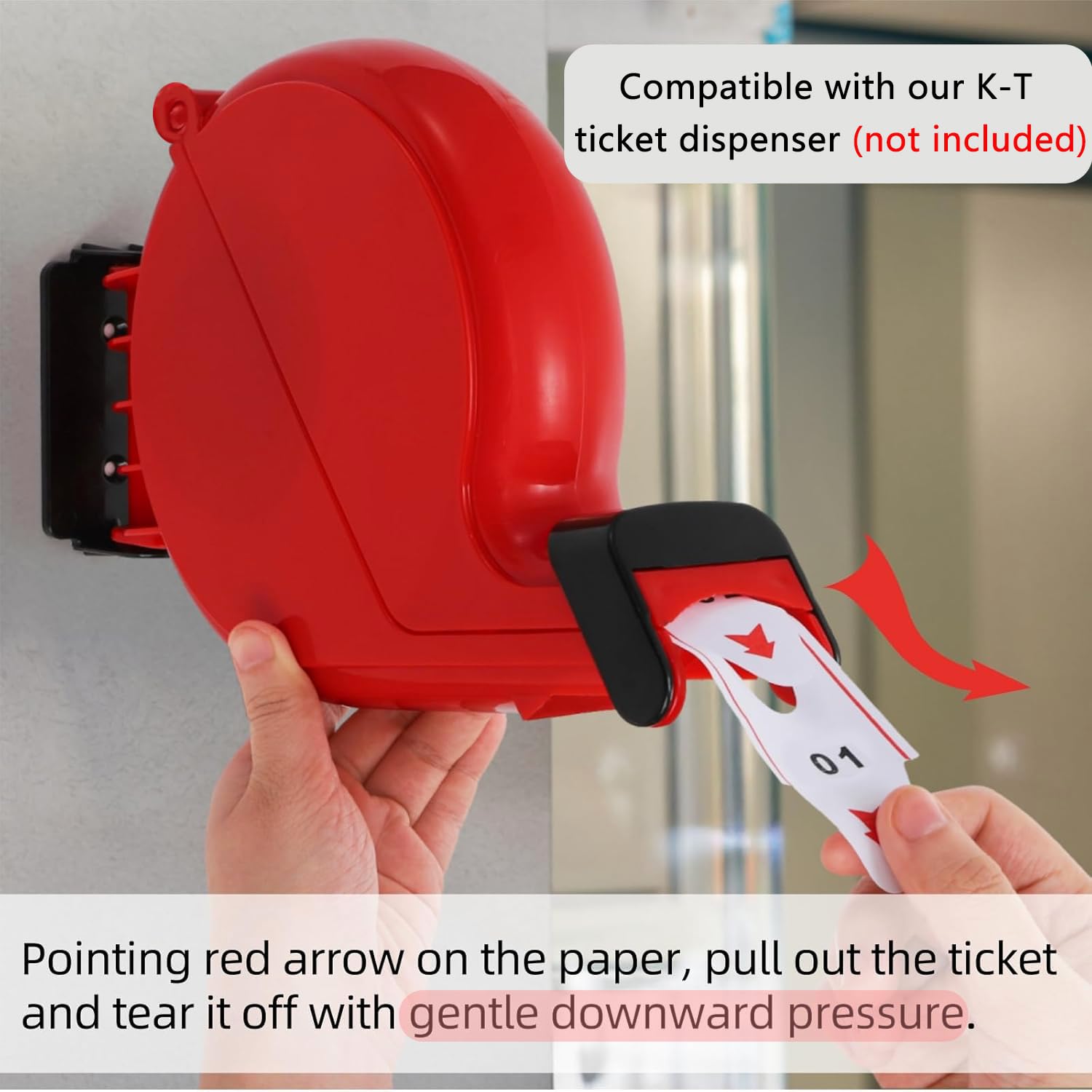 Take A Number Tickets 2-cyfrowe bilety Turn O Matic Rolka z numerem biletów do dozownika biletów K-T 2000 biletów na rolkę 20 grup numer biletu od 00-99 biały
