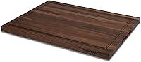 Vista 8 de CONSDAN Tabla de cortar de nogal para cocina, madera dura cultivada en EE.UU., 20 x 15 pulgadas, con asa interior invisible, preacabada con aceite