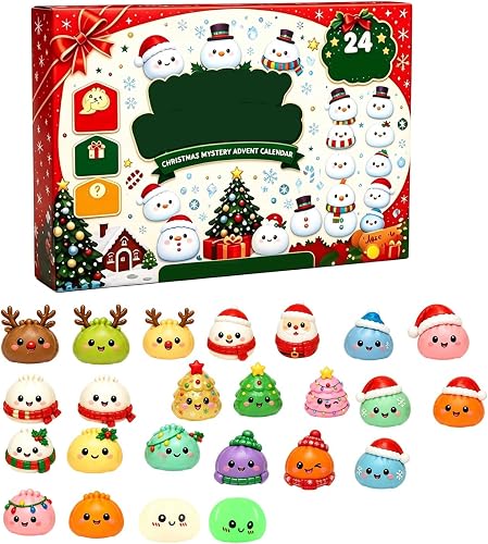 Christmas Squishy Advent Calendar 2026 Countdown 24 Days Christmas Squishy 2026 