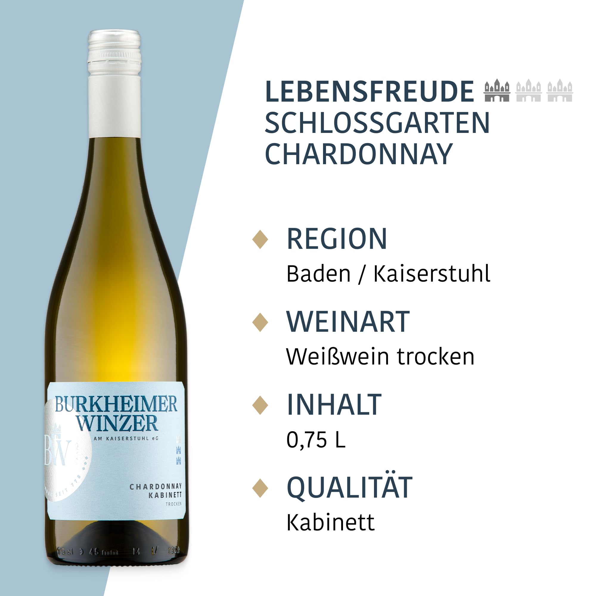 Burkheimer Kabinett Wein Tasting Set – Spätburgunder, Rosé, Sauvignon Blanc, Auxerrois, Grauburgunder & Chardonnay Wein-Paket – ausdrucksstark, fruchtig & elegant – Lebensfreude Kollektion (6 x 0,75l)