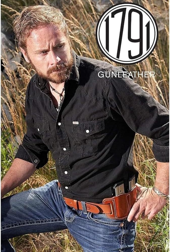 1791 GUNLEATHER Gun Belt for Men - Heavy Duty 14 oz Leather Gun Holster Belt for EDC - Image 5