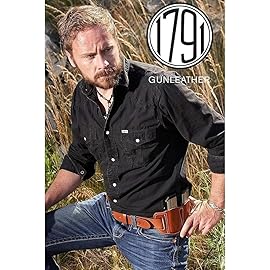 1791 GUNLEATHER Gun Belt for Men - Heavy Duty 14 oz Leather Gun Holster Belt for EDC