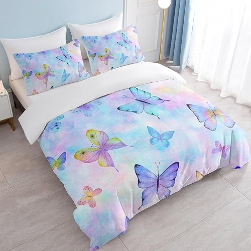 Miniatura 10 de Fundas de edredón blancas y rosas tamaño King  Juego de edredón de 3 piezas con cierre de cremallera, funda de edredón y 2 fundas de almohada (sin