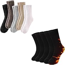 MOSOTECH Women's Warm Winter Socks, 10 Pair Set, Thick, Cold Protection, Thick, Warm, Sweat Absorbent, Deodorant, Durable, Heat Retention, Climbing Socks