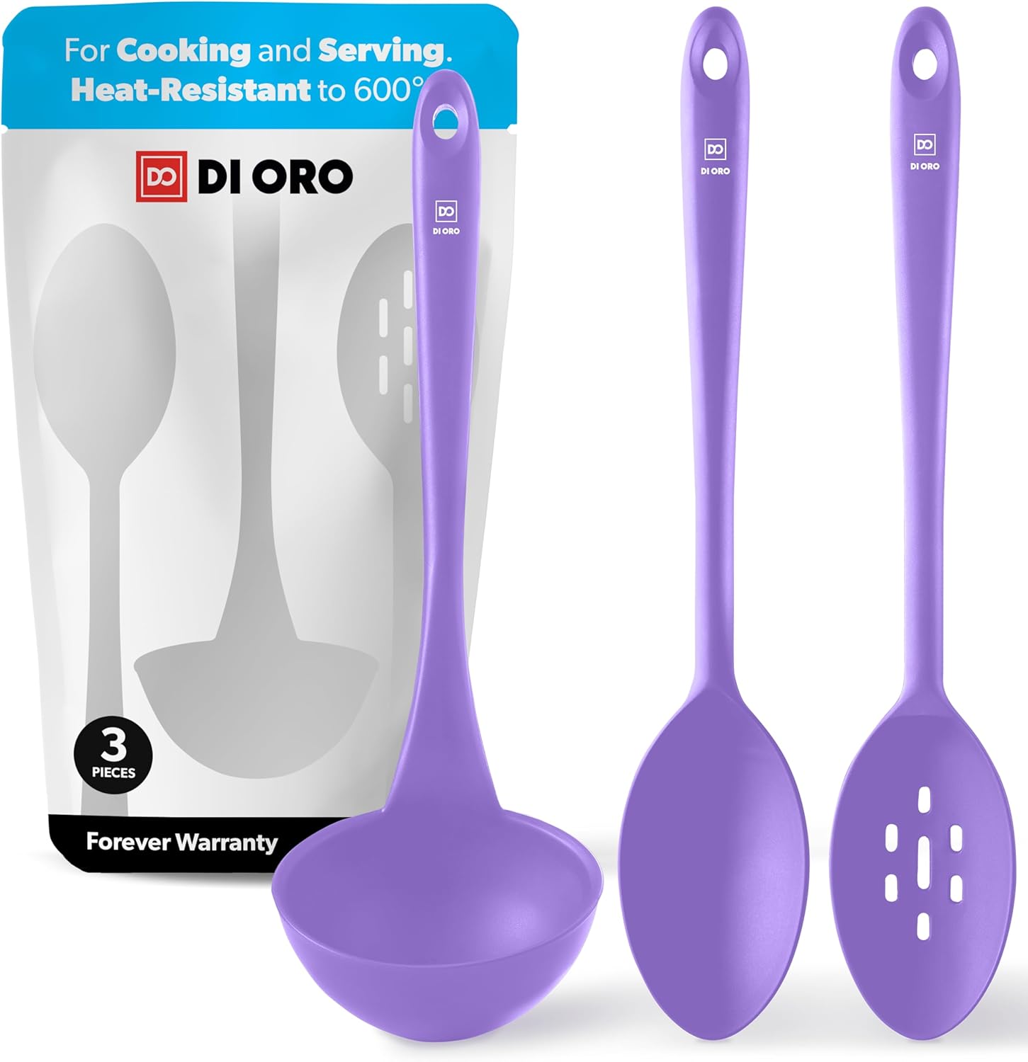 Amazon.com: DI ORO Silicone Ladle & Spoons for Cooking – Large Kitchen ...