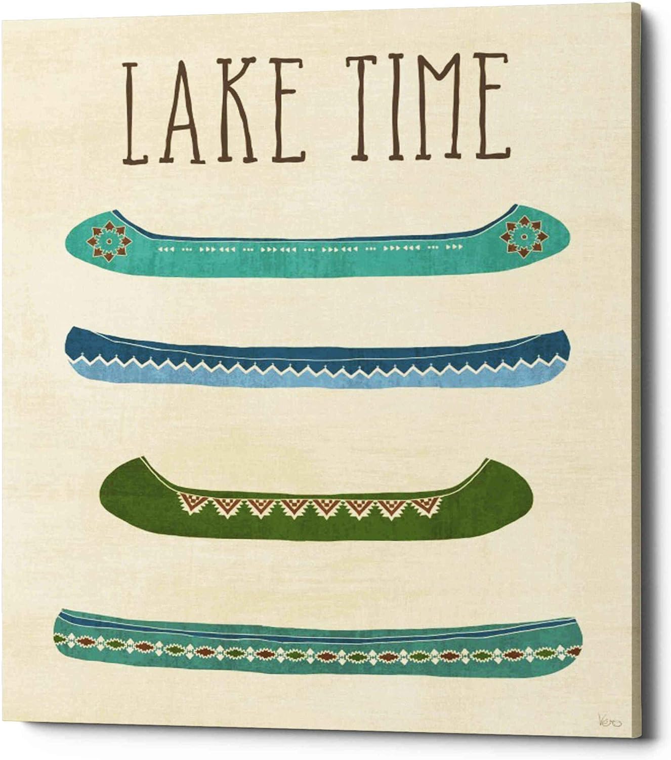 Epic Graffiti 'Lake Retreat V' by Veronique Charron, Canvas Wall Art, 12"x16"
