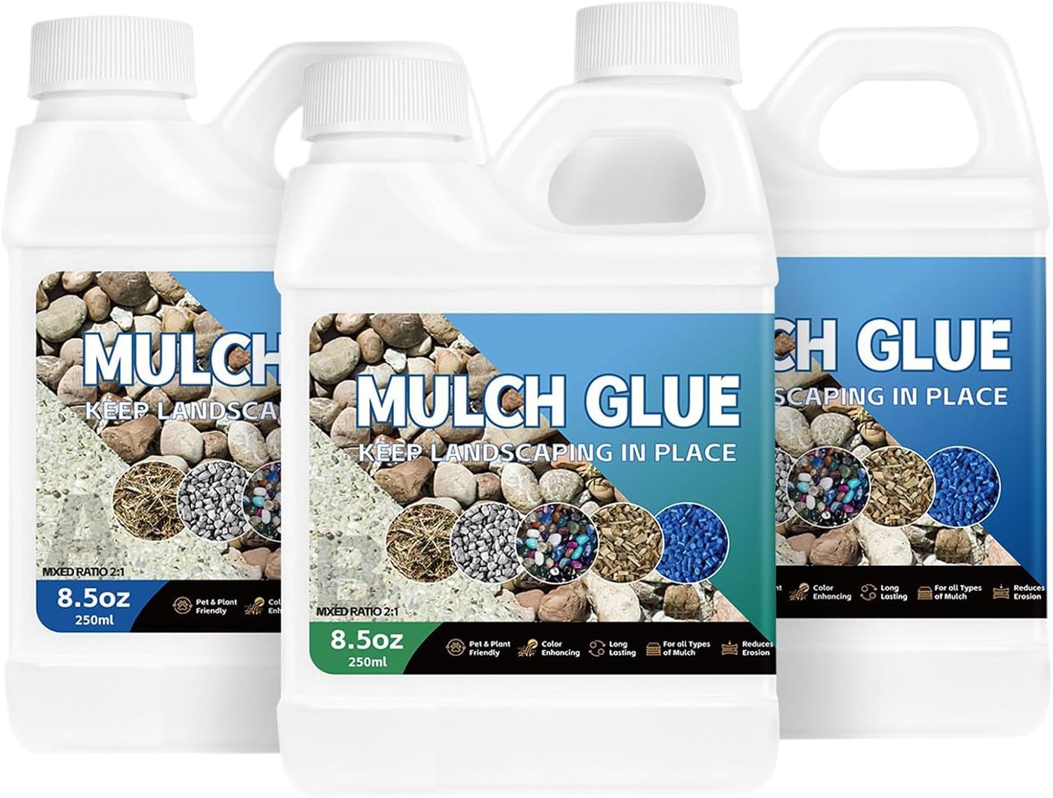 Landscape Rock Glue - Landscaping Stone Adhesive, Anti Yellowing Sticky Binder, for Outdoor Yards, Gardens, Patios, Driveways, Sturdy Stone Glue for Hardscaping, Outdoor Landscaping