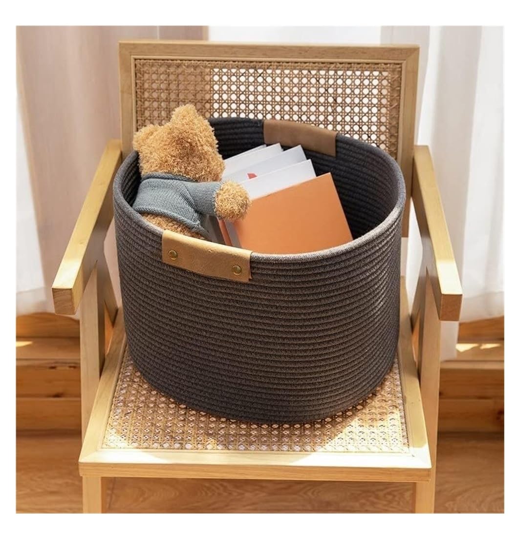 Kosz Na Pranie Kosz Na Bieliznę Kosz Na Pranie Z Tkanej Liny Bawełnianej Domowy Wiadro Organizer Pulpit Kosz Na Pranie Pojemnik Na Pranie Skrzynia Na Pranie (Color : C, Size : 38 * 28cm)
