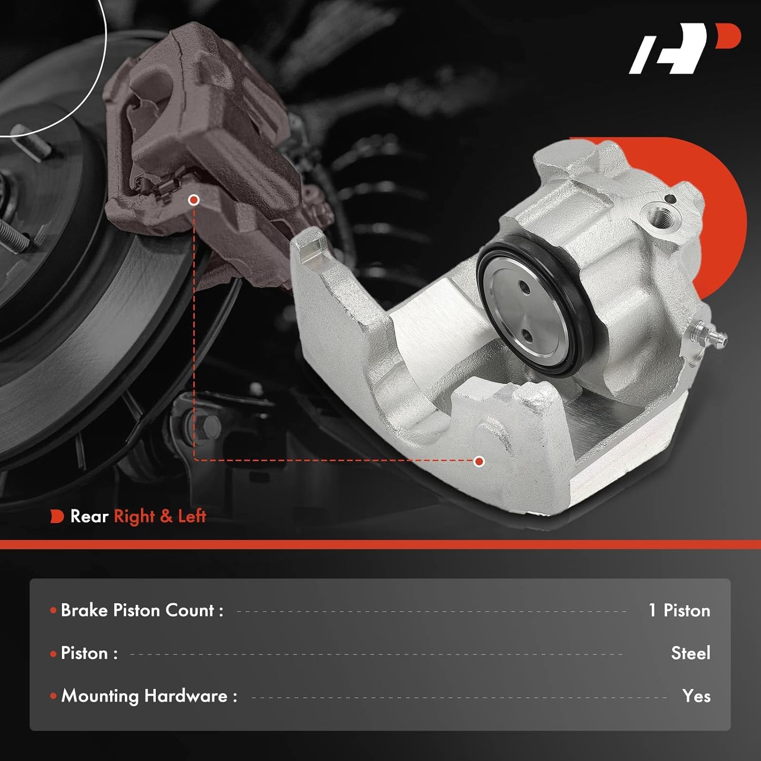 A-Premium Disc Brake Caliper Assembly Without Bracket Compatible with Ford Granada 1975-1980 & Lincoln Versailles 1977-1980 & Mercury Monarch 1975-1979 - Rear Driver and Passenger - 2-PC set