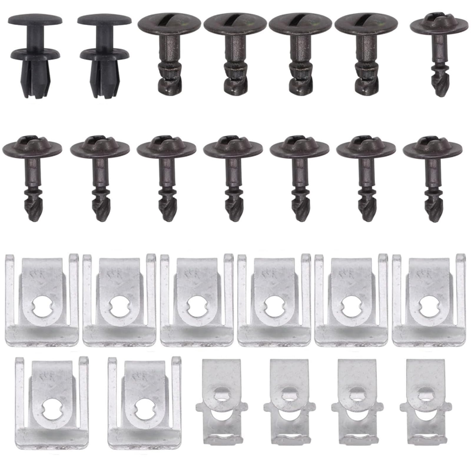 Unterfahrschutz Einbausatz Motor Unterboden Schutz Getriebeschutz Motorschutz Reparatur Clips Befestigungsclip Motorabdeckung Schrauben Halteklammern Klammer Schraubklammer für A4 B8 Avant A5 8T Q5 8R