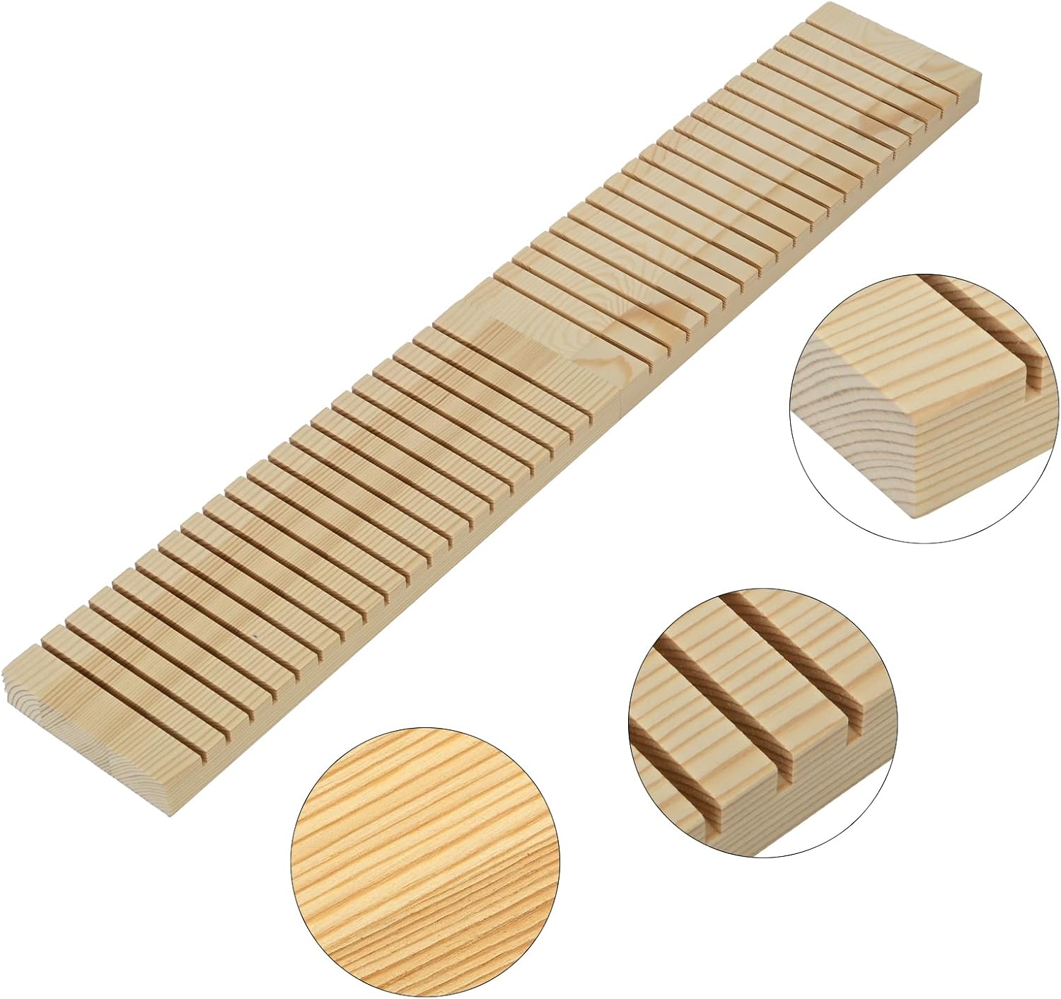 8 Pcs Wooden Name Badge Holders & Card Organizer - ID Badge Display Tray with Note Card Slot, Office Desk Decor & Table Name Sign Holders for Business