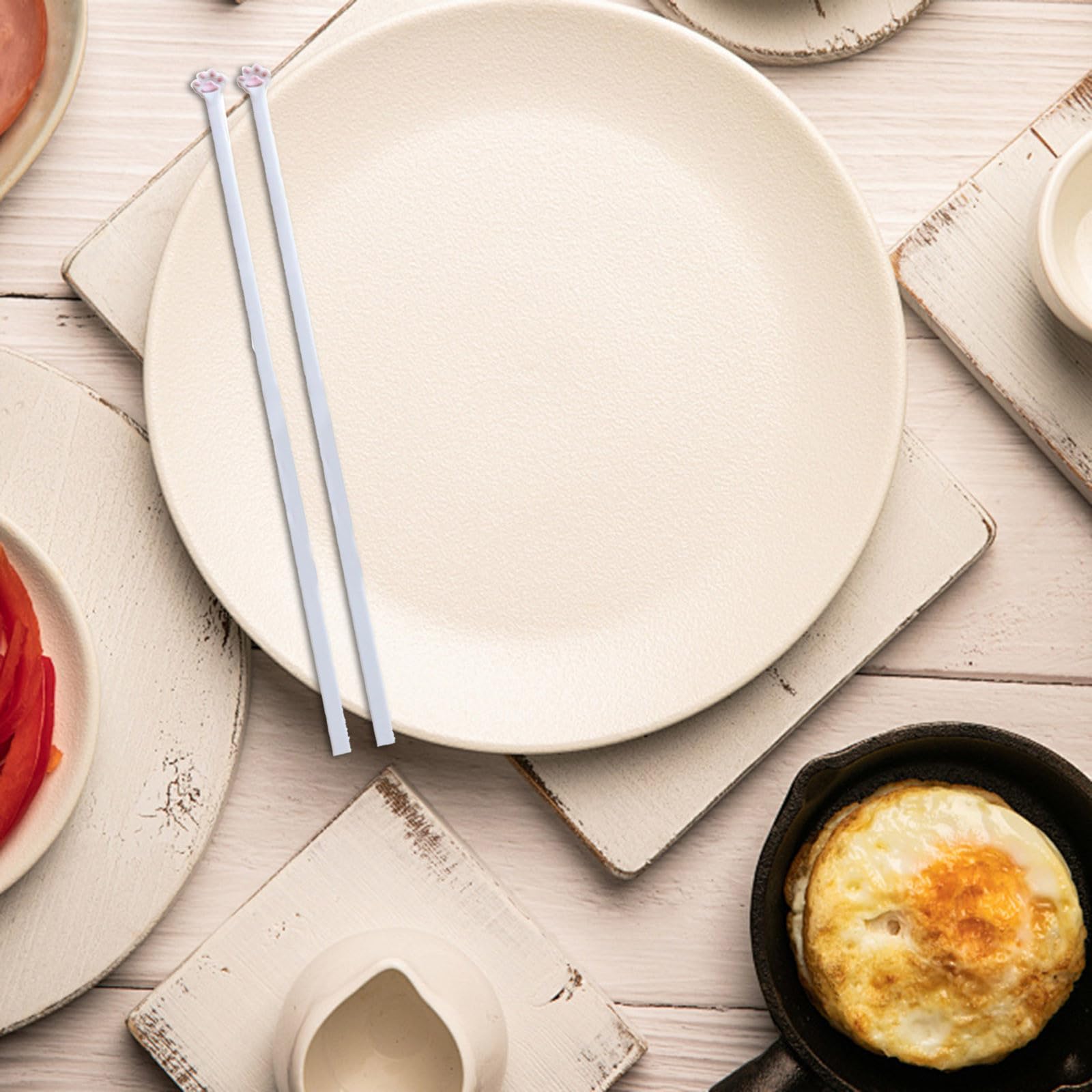 Baguettes En Forme De Patte De Chat, Réutilisables, Motif Patte Rose Unique Et Mignon, Design Griffe De Chat Durable Et Facile à Utiliser, Idée Cadeau Amusante For Les Amies Et Les Amoureux