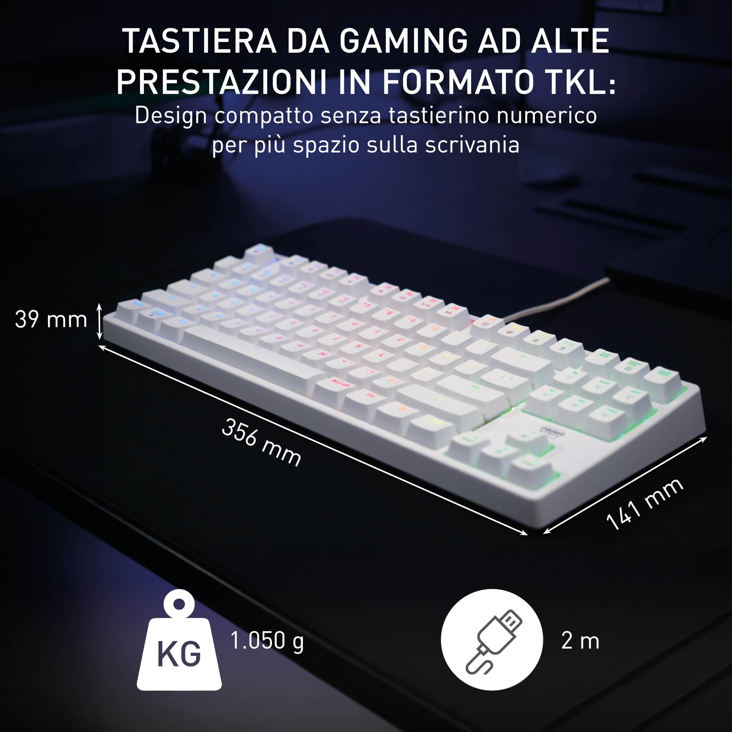 Cherry XTRFY K4V2 TKL Gaming Keyboard Without Num Pad - Dettaglio
