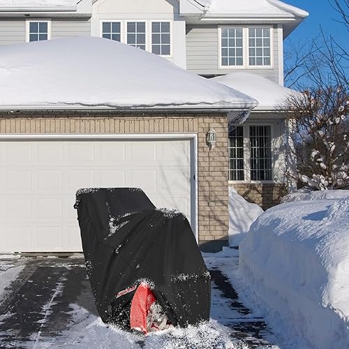 Miniatura 6 de Porch Shield Cubierta para soplador de nieve, impermeable, resistente para la mayoría de las cubiertas de lanzador de dos etapas, 65 x 33 x 50