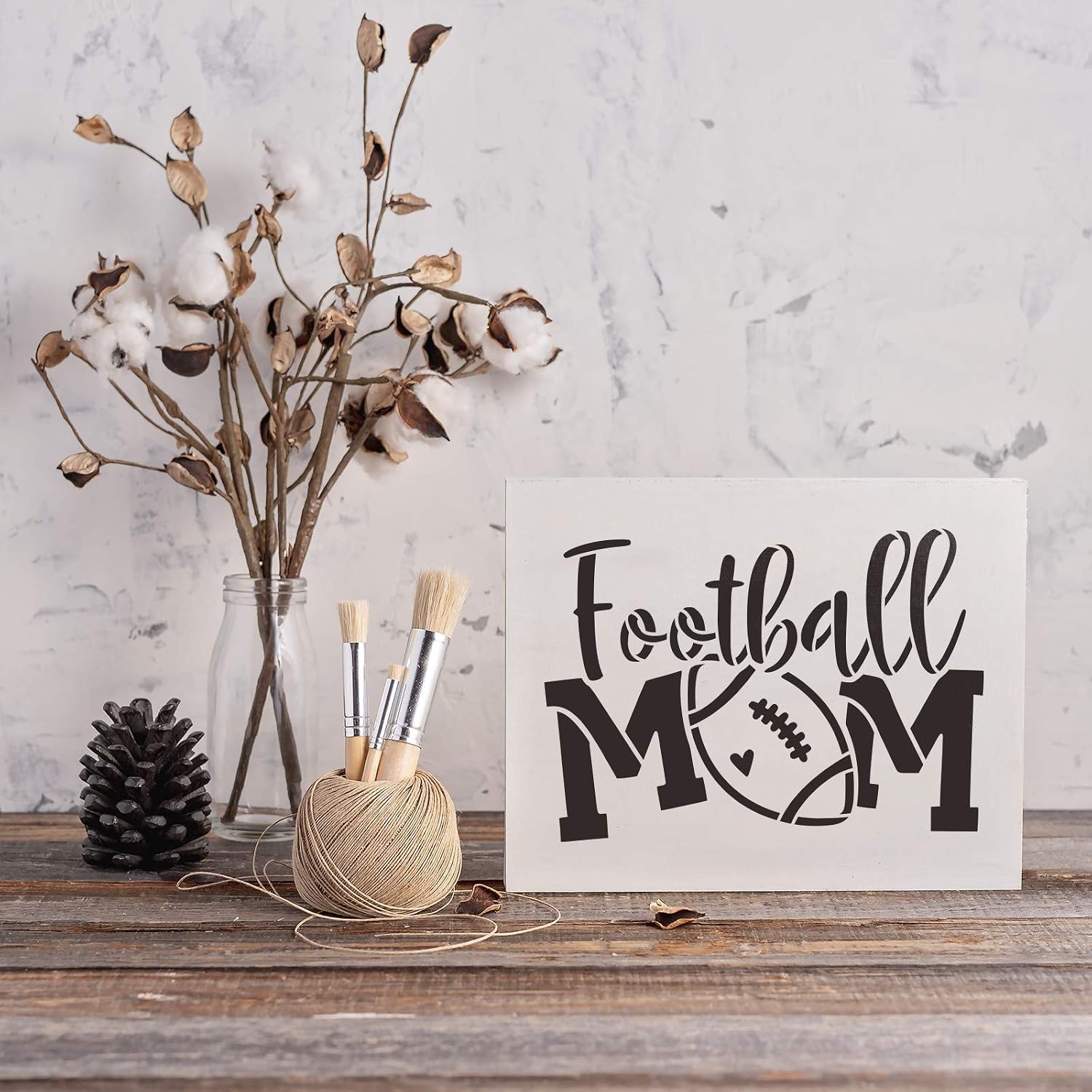Football Mom Stencil - Capture The Essence of Family in Your Projects, Mom Gift