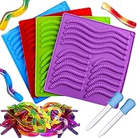 Vista 20 de Palksky Moldes de Gomitas de Tiburón de Silicona, 4 Paquetes de Moldes de Caramelo Mini Tiburón de 30 Cavidades, Molde 3D Pequeño de Gomitas de 4